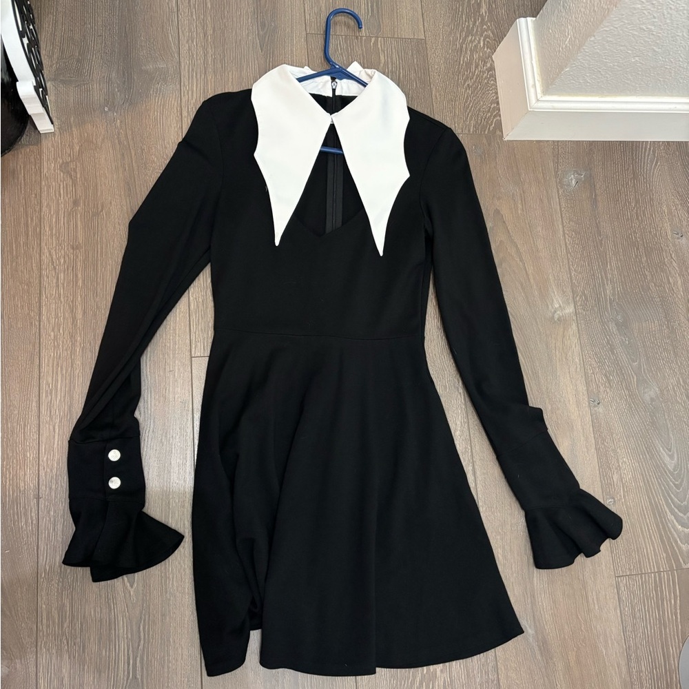 Killstar White Collar Wednesday Dress Small Mini